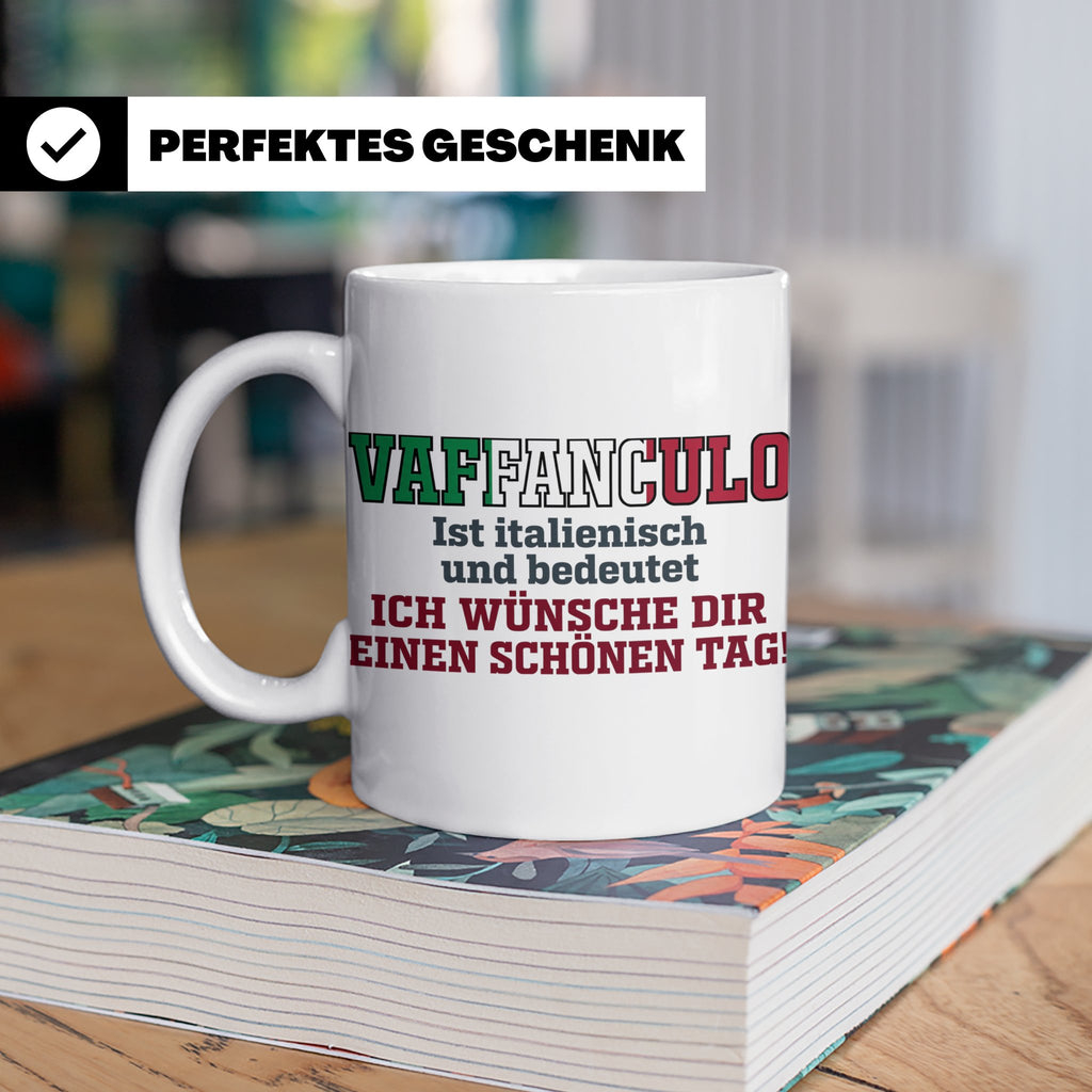 Vaffanculo Tasse Italienischer Spruch, Lustiges Büro Geschen – Weiß [farbe:weiß]
