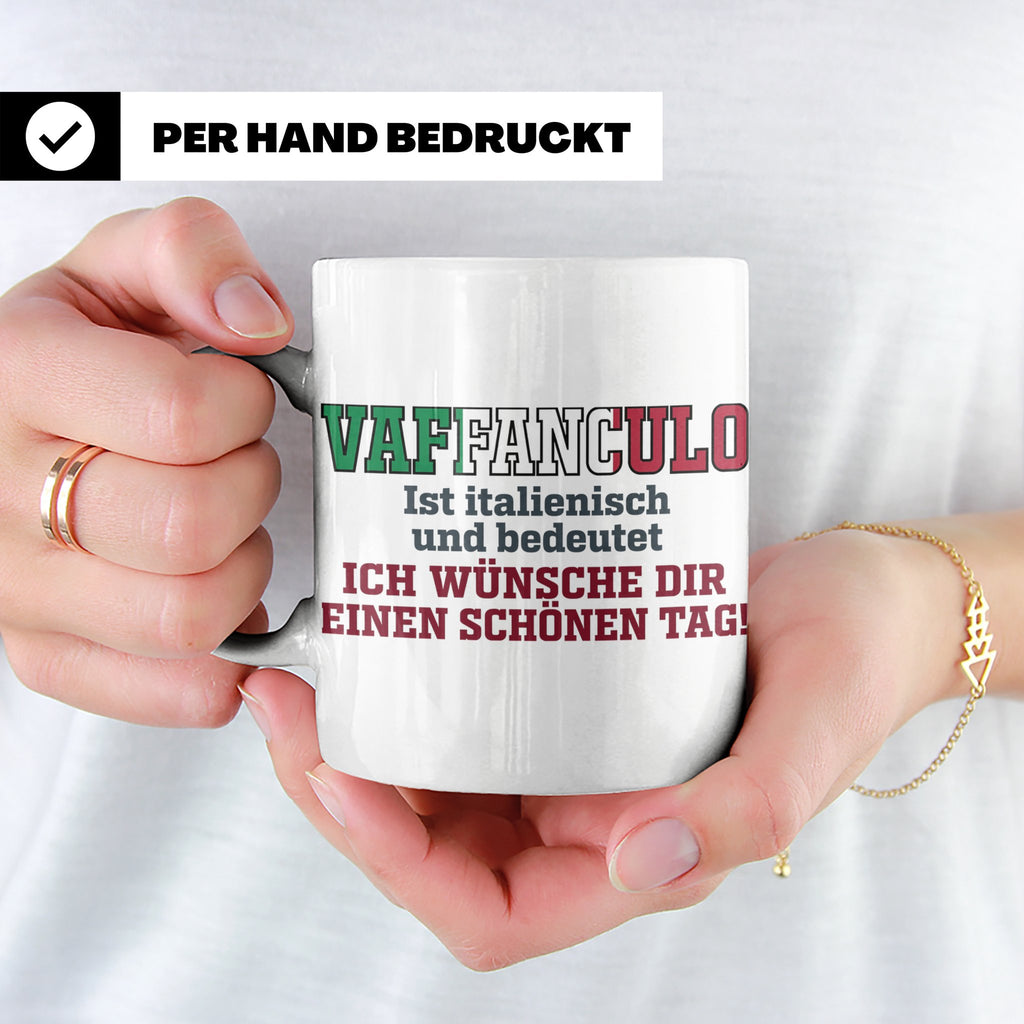 Vaffanculo Tasse Italienischer Spruch, Lustiges Büro Geschen – Weiß [farbe:weiß]
