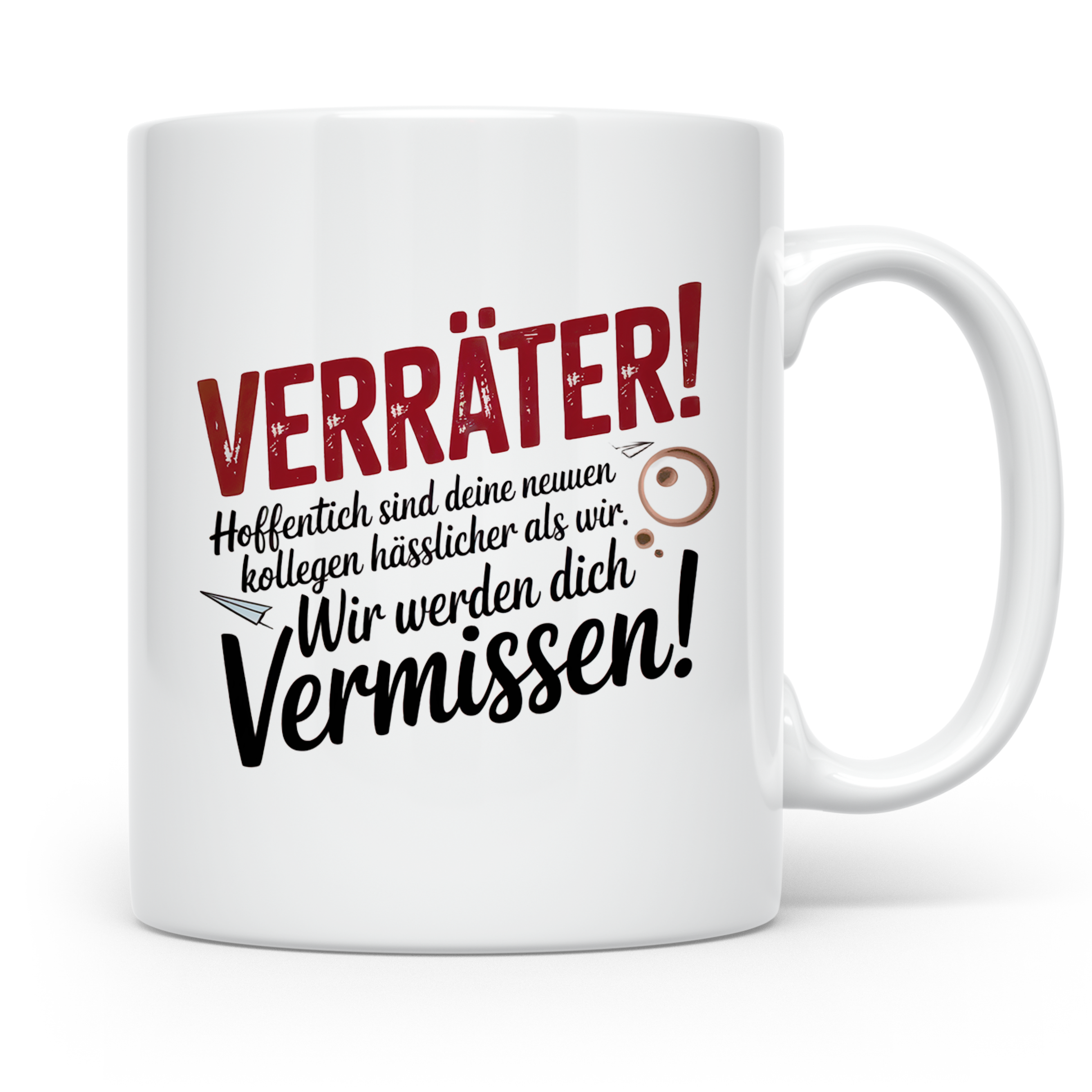Jobwechsel Tasse Verräter Büroabschied Kollegenabschied Gesc – Weiß [farbe:weiß]