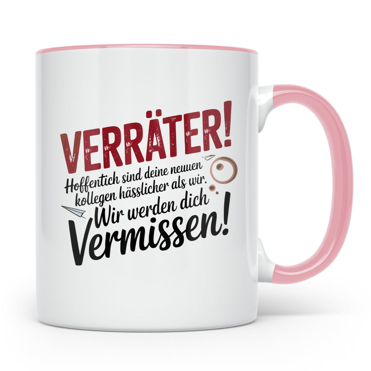 Jobwechsel Tasse Verräter Büroabschied Kollegenabschied Gesc – Rosa [farbe:rosa]