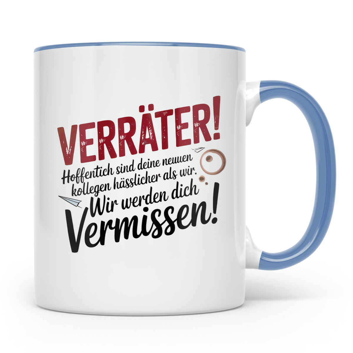 Jobwechsel Tasse Verräter Büroabschied Kollegenabschied Gesc – Blau [farbe:blau]