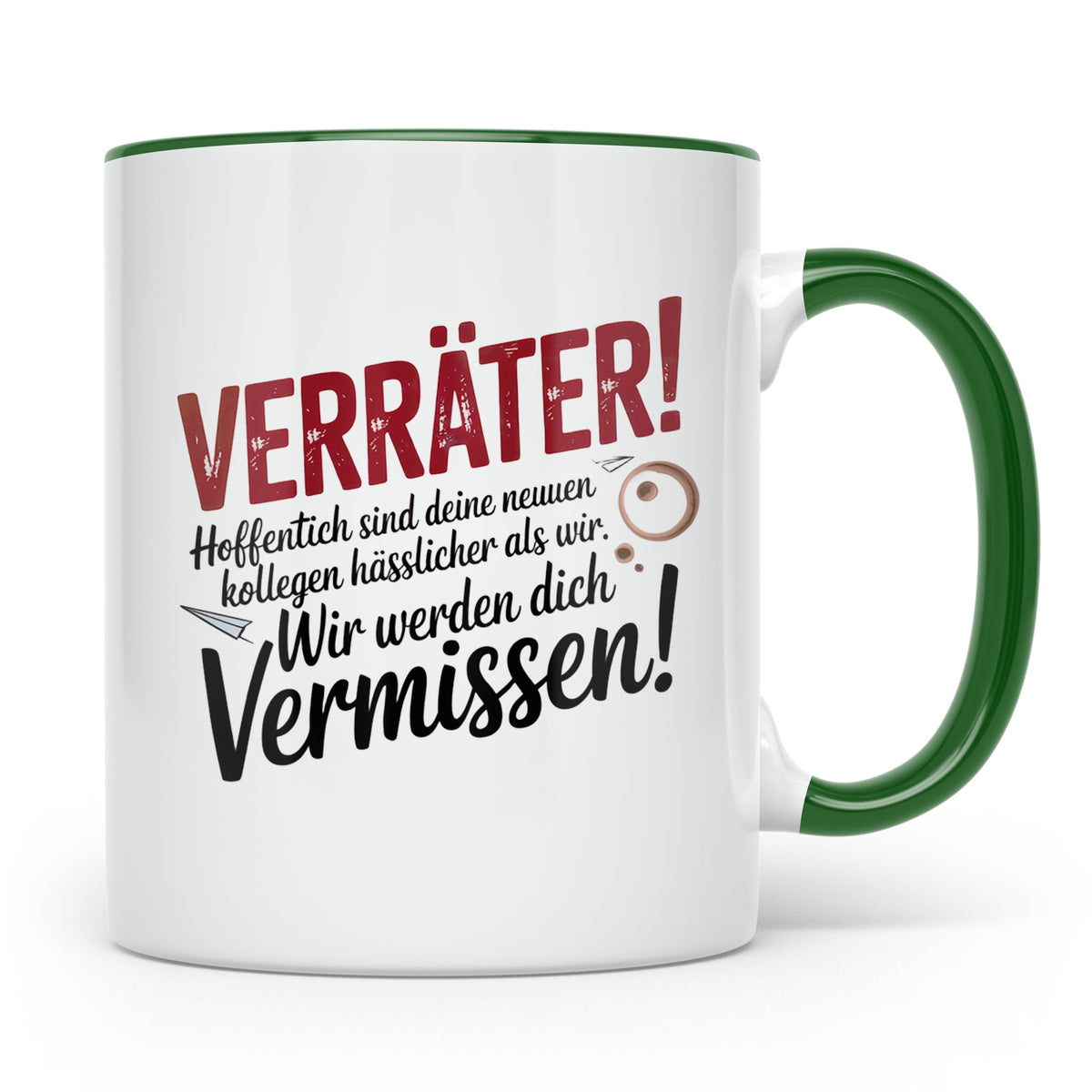 Jobwechsel Tasse Verräter Büroabschied Kollegenabschied Gesc – Grün [farbe:grün]