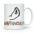 Vaffanculo Tasse mit italienischer Handgeste, lustiger Spruc – Weiß [farbe:weiß]