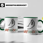 Vaffanculo Tasse mit italienischer Handgeste, lustiger Spruc – Grün [farbe:grün]