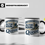 Alter Mann mit Queue Tasse für Billardspieler, lustiger Spru – Schwarz [farbe:schwarz]