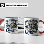 Alter Mann mit Queue Tasse für Billardspieler, lustiger Spru – Rot [farbe:rot]