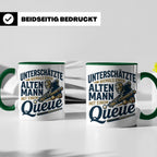 Alter Mann mit Queue Tasse für Billardspieler, lustiger Spru – Grün [farbe:grün]