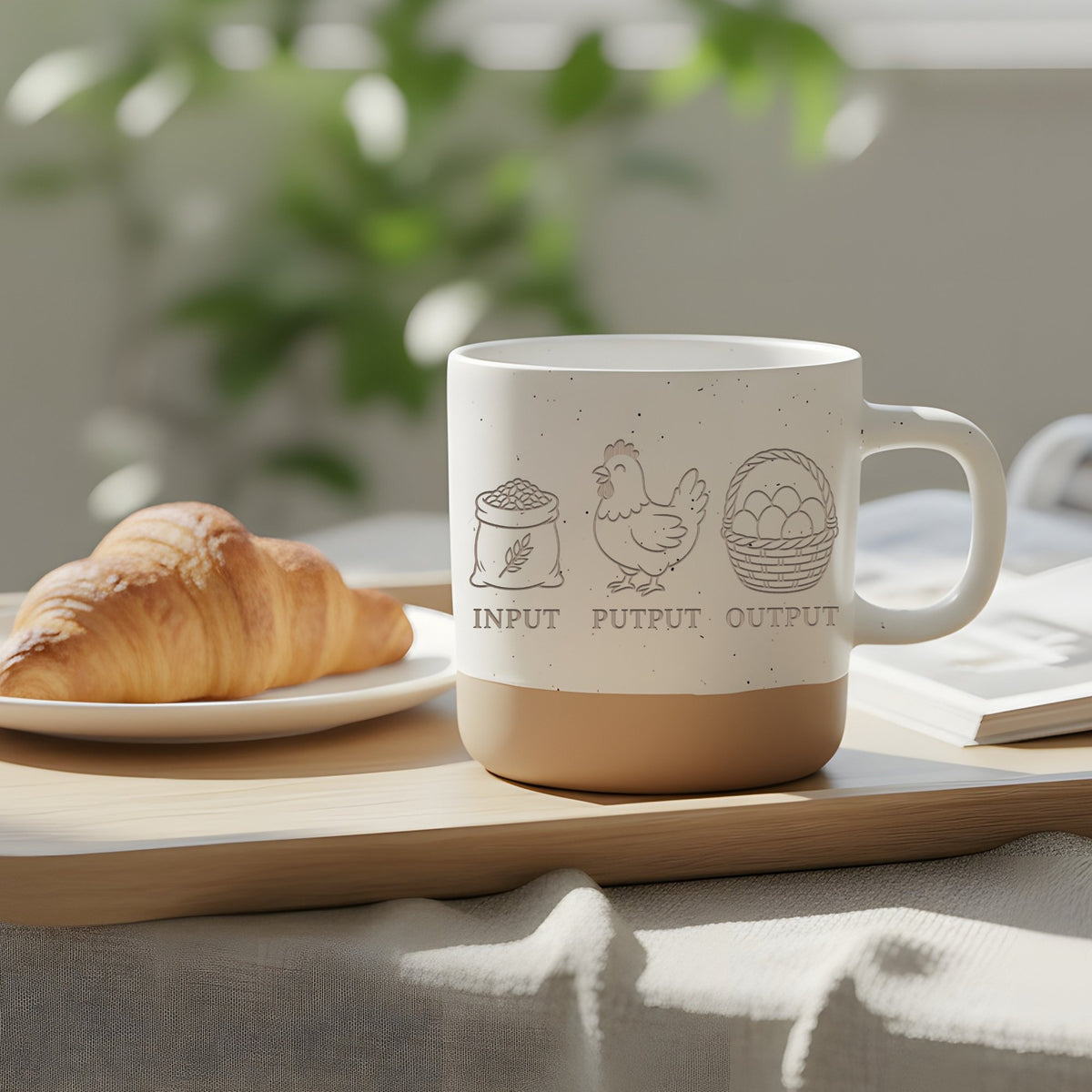Hühner Tasse Input Putput Output - Lustiges Geschenk für Hühnerhalter, – Bild 4