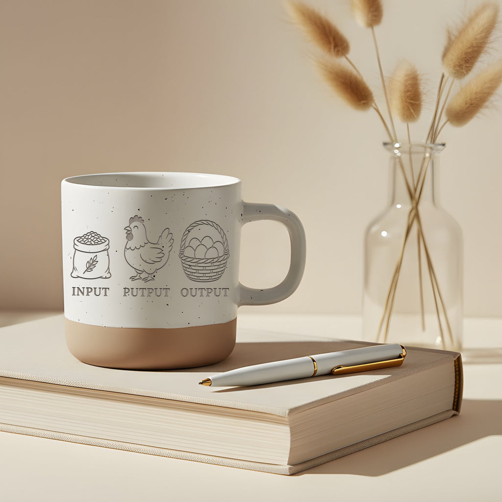 Hühner Tasse Input Putput Output - Lustiges Geschenk für Hühnerhalter, – Bild 5