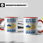 Ukraine Tasse mit Spruch Ich bat Gott | Geschenk für Ukraine – Rot [farbe:rot]
