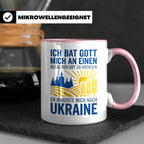 Ukraine Tasse mit Spruch Ich bat Gott | Geschenk für Ukraine – Rosa [farbe:rosa]