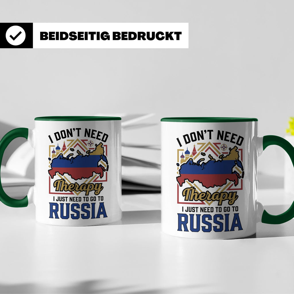 Russland Tasse I Just Need To Go To Russia Kaffeetasse Lusti – Grün [farbe:grün]