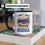 Russland Tasse I Just Need To Go To Russia Kaffeetasse Lusti – Schwarz [farbe:schwarz]