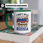 Russland Tasse I Just Need To Go To Russia Kaffeetasse Lusti – Grün [farbe:grün]
