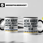 Ukrainerin Frau Tasse mit Spruch Keine Angst. Lustiges Gesch – Schwarz [farbe:schwarz]