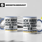 Ukrainerin Frau Tasse mit Spruch Keine Angst. Lustiges Gesch – Blau [farbe:blau]