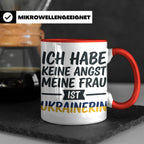 Ukrainerin Frau Tasse mit Spruch Keine Angst. Lustiges Gesch – Rot [farbe:rot]