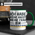 Ukrainerin Frau Tasse mit Spruch Keine Angst. Lustiges Gesch – Grün [farbe:grün]