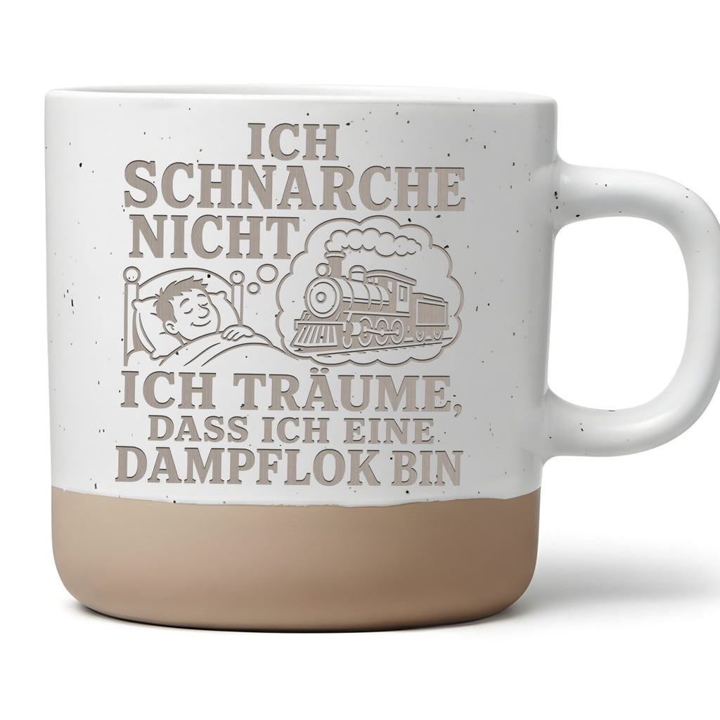 Eisenbahn Tasse Schnarche nicht träume dass ich eine Dampflok bin - Ge – Bild 1