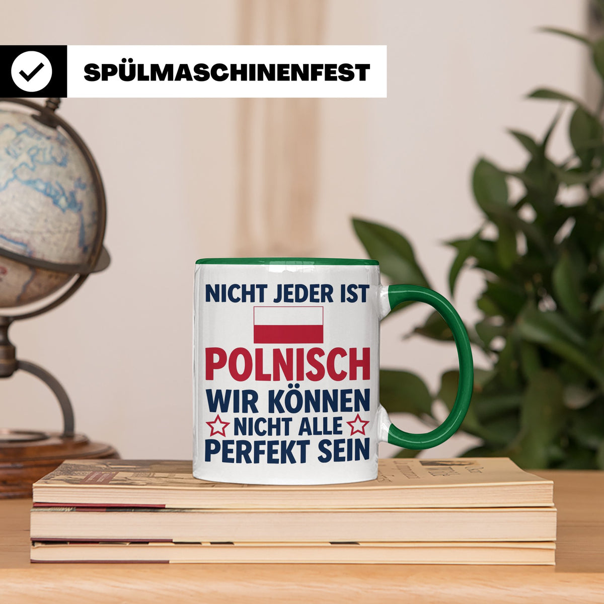 Polen Tasse lustig mit Spruch Nicht jeder ist Polnisch | Ges – Grün [farbe:grün]