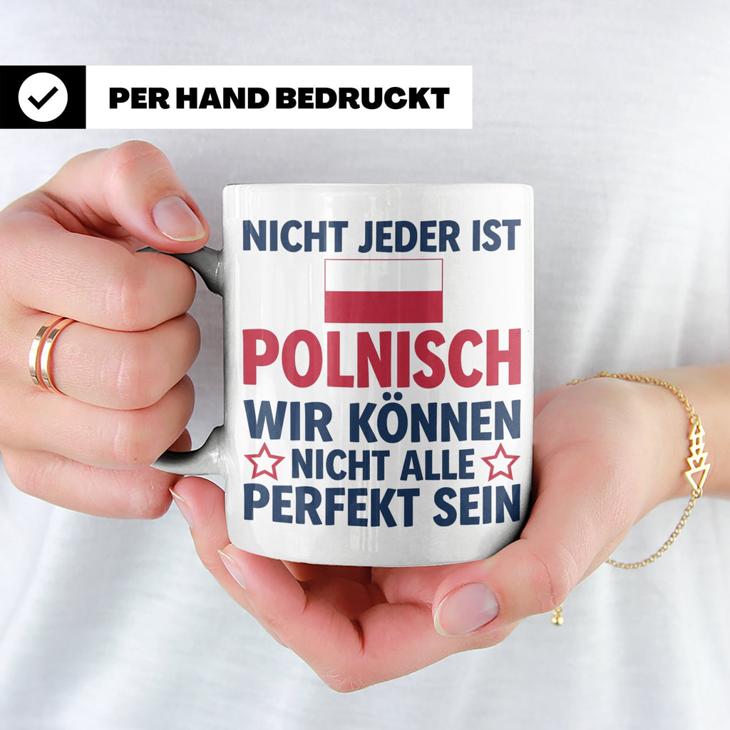 Polen Tasse lustig mit Spruch Nicht jeder ist Polnisch | Ges – Weiß [farbe:weiß]