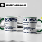 Kurwa Tasse mit lustiger Definition, polnischer Spruch als G – Grün [farbe:grün]