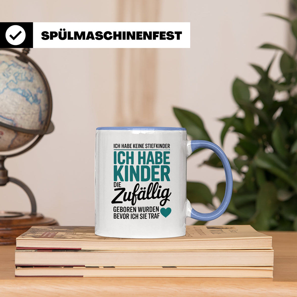 Bonusmama Tasse - Patchwork Familie Geschenk - Adoptivmutter – Blau [farbe:blau]