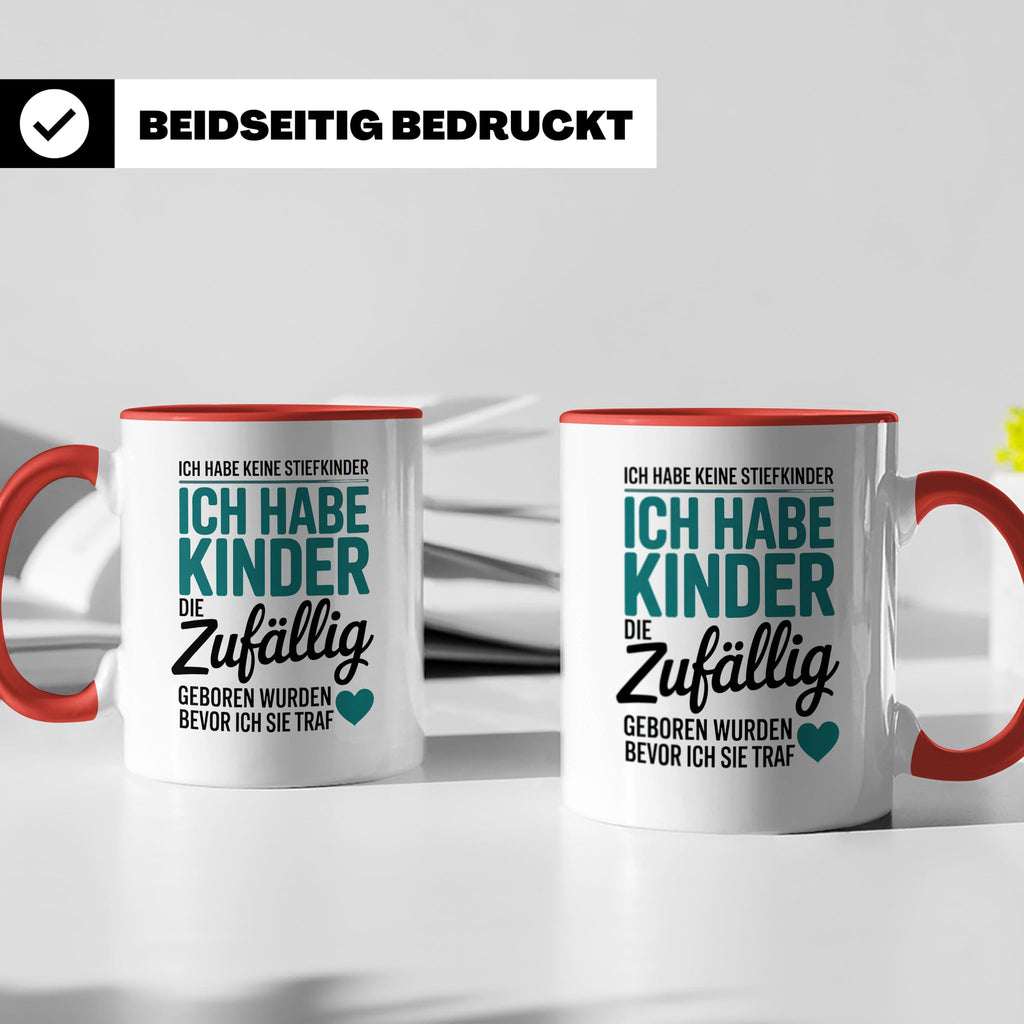Bonusmama Tasse - Patchwork Familie Geschenk - Adoptivmutter – Rot [farbe:rot]