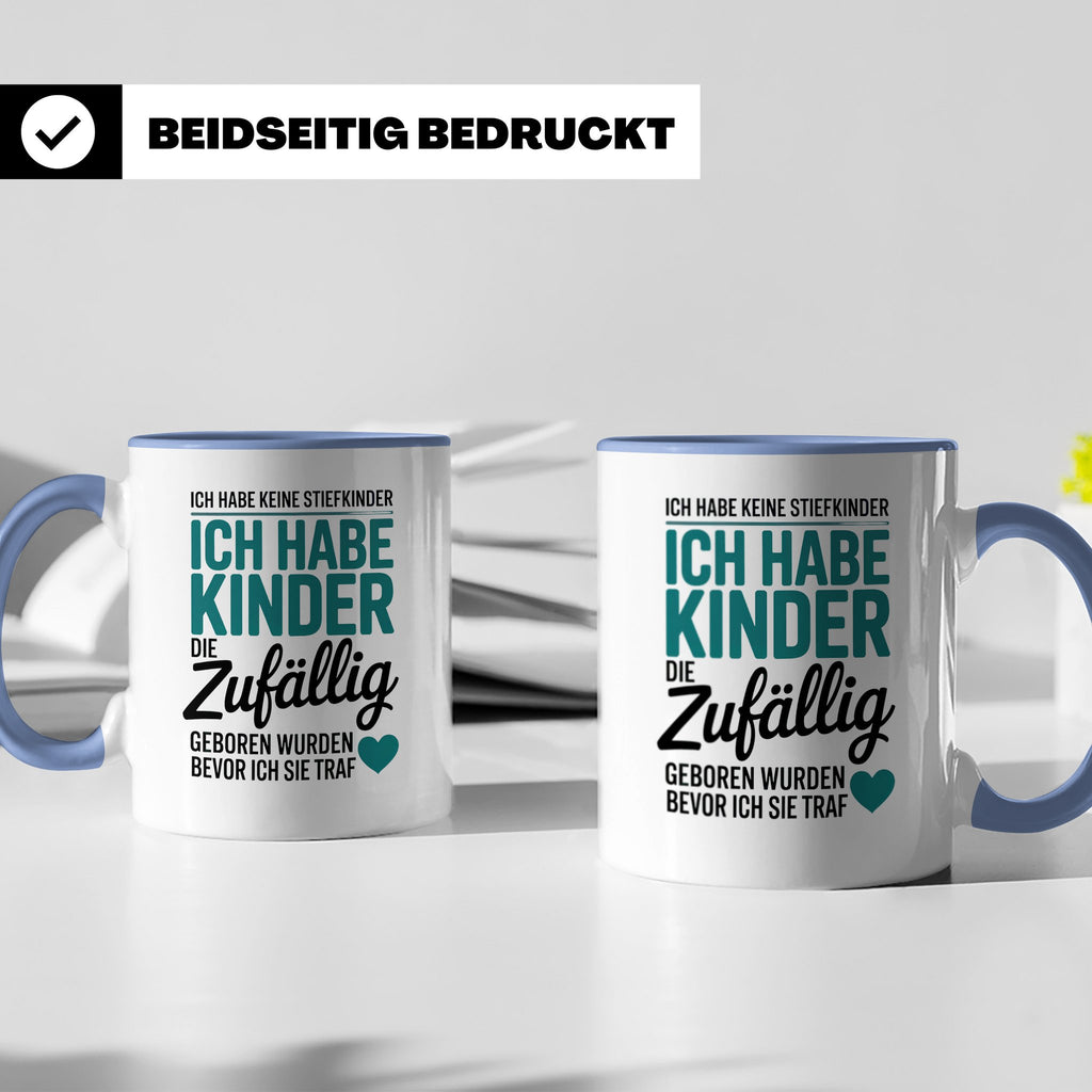 Bonusmama Tasse - Patchwork Familie Geschenk - Adoptivmutter – Blau [farbe:blau]