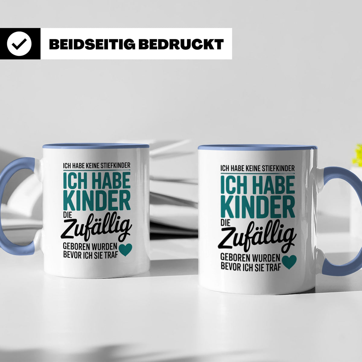 Bonusmama Tasse - Patchwork Familie Geschenk - Adoptivmutter – Blau [farbe:blau]