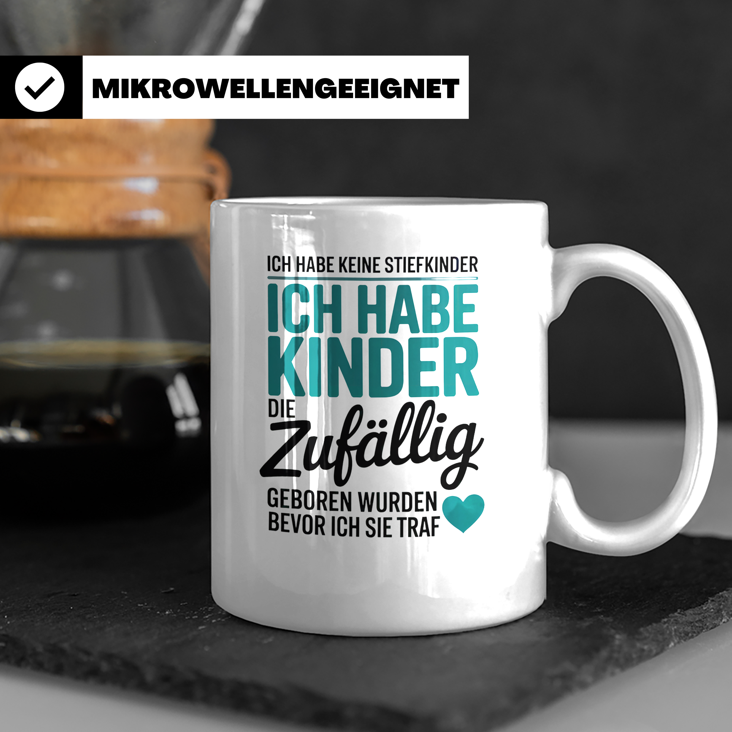 Bonusmama Tasse - Patchwork Familie Geschenk - Adoptivmutter – Weiß [farbe:weiß]