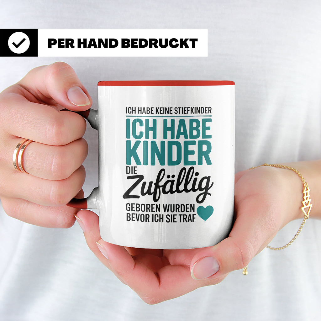 Bonusmama Tasse - Patchwork Familie Geschenk - Adoptivmutter – Rot [farbe:rot]