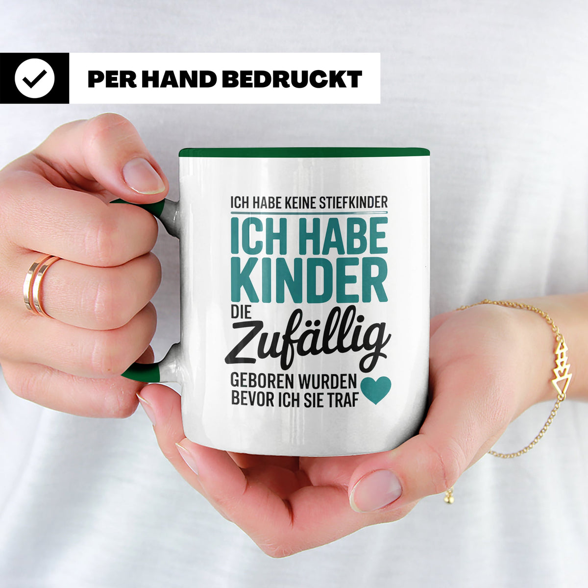 Bonusmama Tasse - Patchwork Familie Geschenk - Adoptivmutter – Grün [farbe:grün]