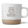 Eulen Tasse mit Spruch Ich mag halt Eulen ok?, Lustiges Geschenk für Eulen Liebhaber, Kaffeetasse Vogel Motiv, Süße Eule Becher Keramik