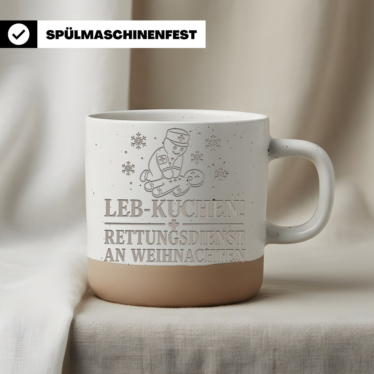 Leb Kuchen Rettungsdienst an Weihnachten Tasse - Lustiges Geschenk für – Bild 3