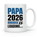 Papa 2026 Loading Tasse werdender Vater Geschenkidee Babypar – Weiß [farbe:weiß]
