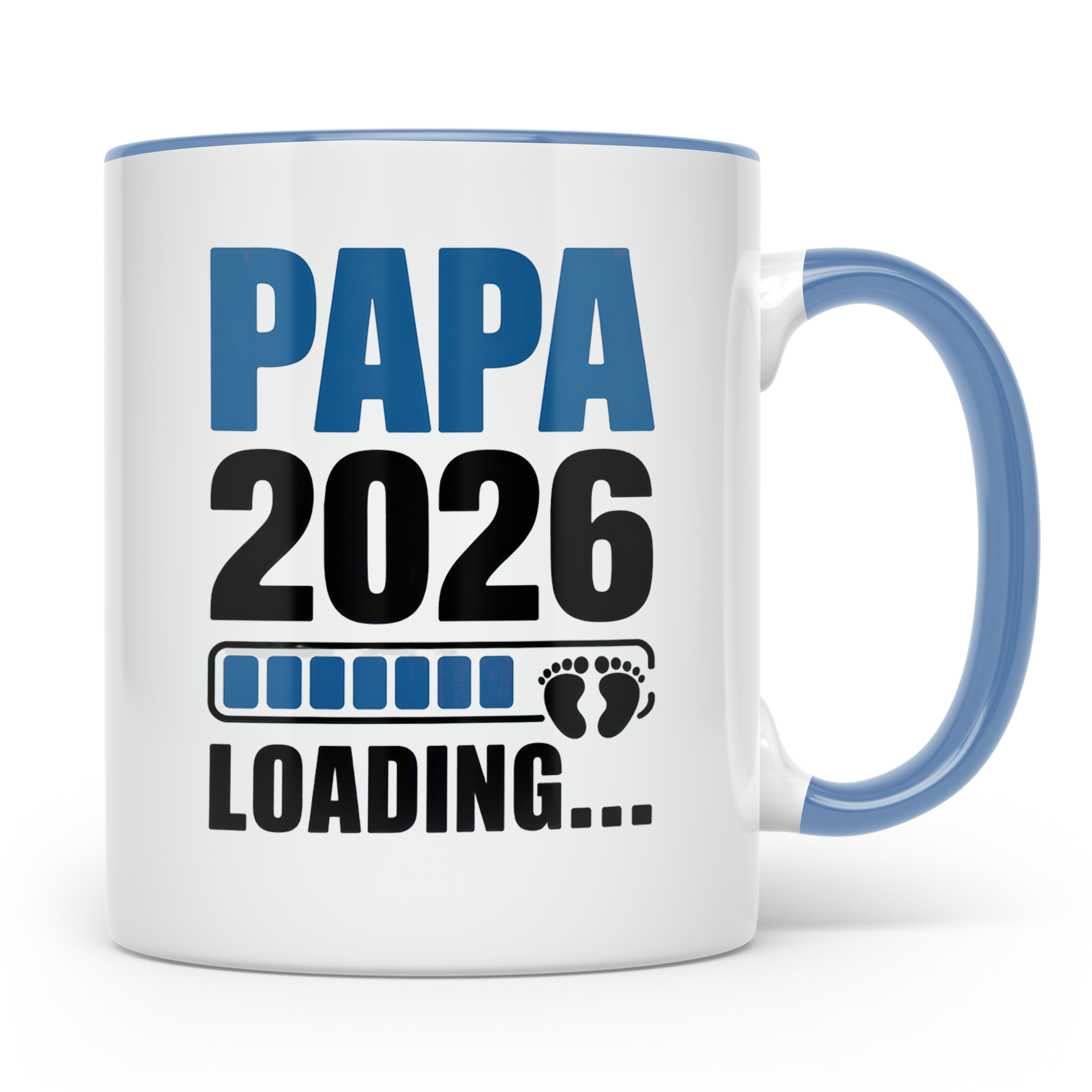 Papa 2026 Loading Tasse werdender Vater Geschenkidee Babypar – Blau [farbe:blau]