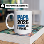 Papa 2026 Loading Tasse werdender Vater Geschenkidee Babypar – Weiß [farbe:weiß]