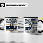 Sympathisch Ty Debilu Tasse, Lustiger Spruch Becher, Sarkasm – Schwarz [farbe:schwarz]