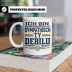 Sympathisch Ty Debilu Tasse, Lustiger Spruch Becher, Sarkasm – Weiß [farbe:weiß]