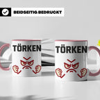 Törken Tasse mit wütendem Gesicht, lustiger Spruch für Morge – Rosa [farbe:rosa]