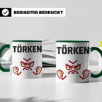 Törken Tasse mit wütendem Gesicht, lustiger Spruch für Morge – Grün [farbe:grün]