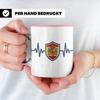 Spanien Herzschlag Tasse mit Wappen, EKG Fanartikel für Span – Rosa [farbe:rosa]