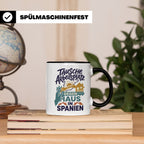 Tausche Arbeitsplatz gegen Haus in Spanien Tasse, lustiger S – Schwarz [farbe:schwarz]