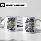 Tausche Arbeitsplatz gegen Haus in Spanien Tasse, lustiger S – Weiß [farbe:weiß]