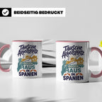 Tausche Arbeitsplatz gegen Haus in Spanien Tasse, lustiger S – Rosa [farbe:rosa]