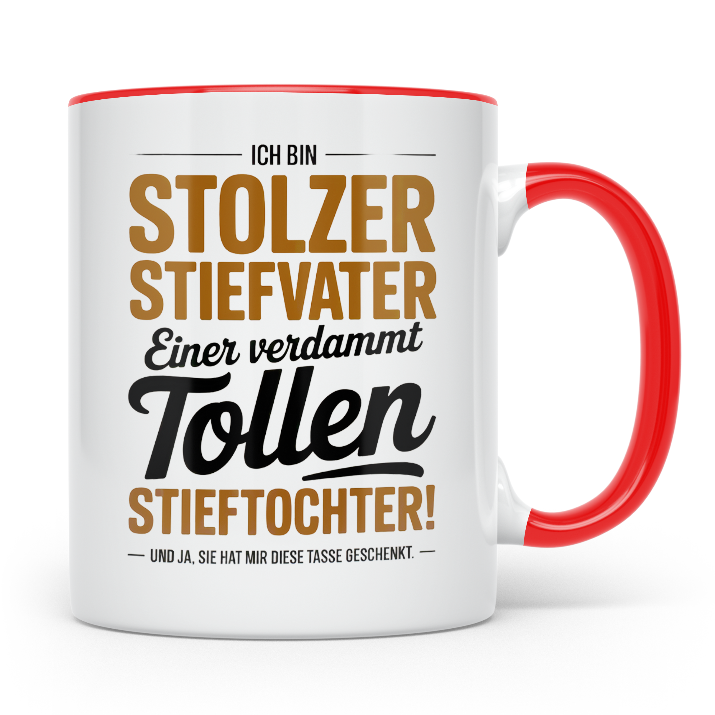 Stiefvater Tasse - Stolzer Stiefvater Geschenkidee für beste – Rot [farbe:rot]