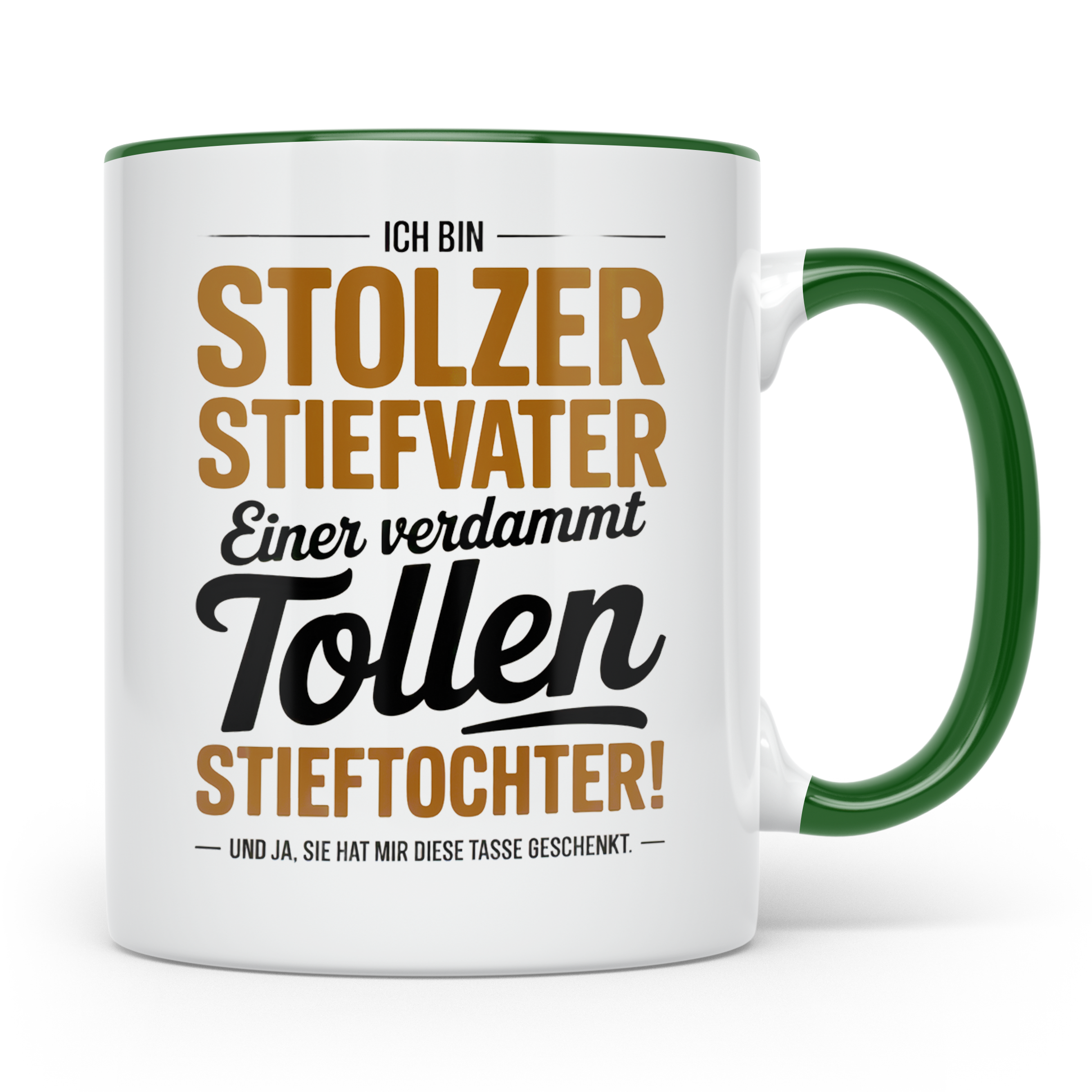 Stiefvater Tasse - Stolzer Stiefvater Geschenkidee für beste – Grün [farbe:grün]