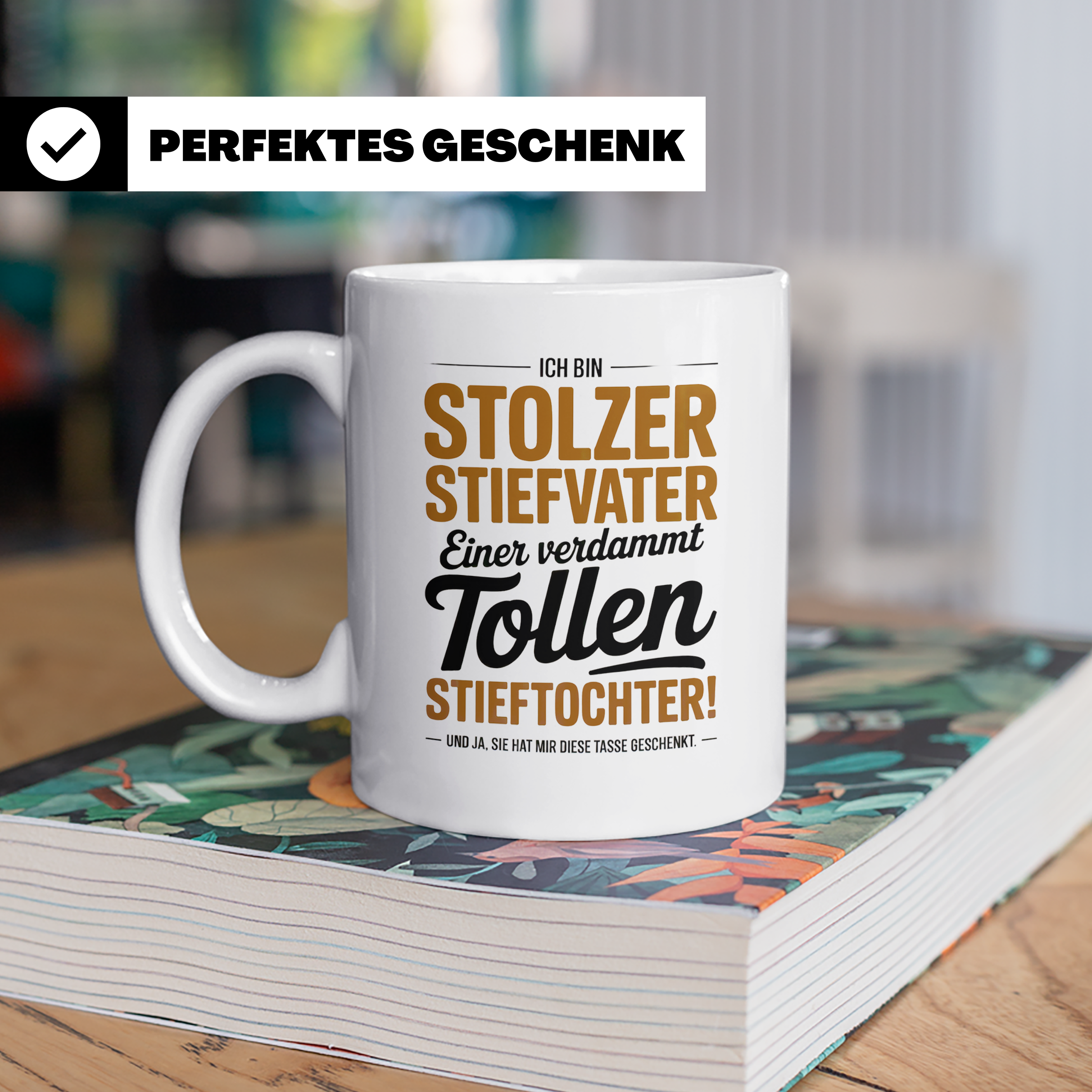 Stiefvater Tasse - Stolzer Stiefvater Geschenkidee für beste – Weiß [farbe:weiß]