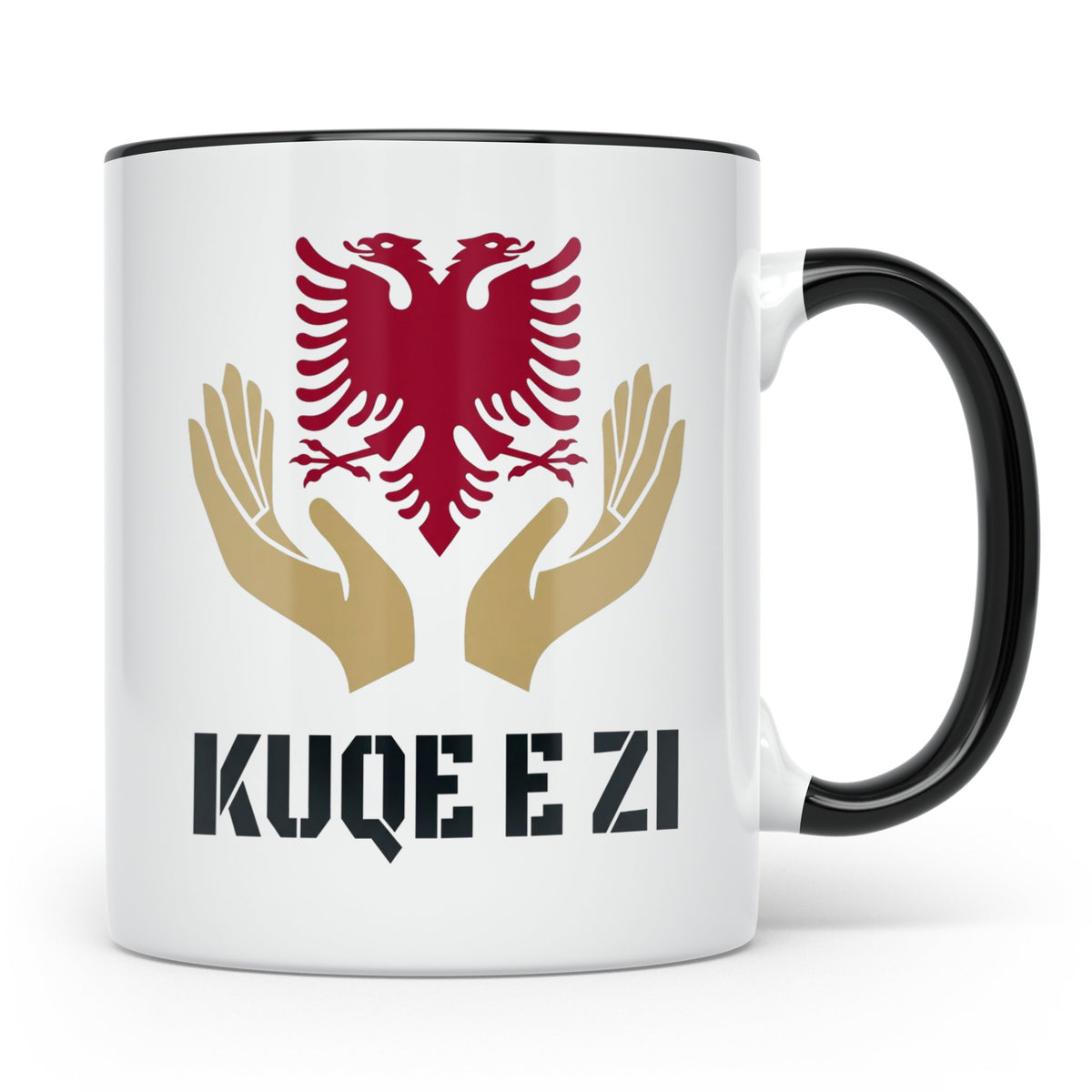 Kuq e Zi Tasse mit albanischem Doppeladler Shqipëria Motiv.  – Schwarz [farbe:schwarz]